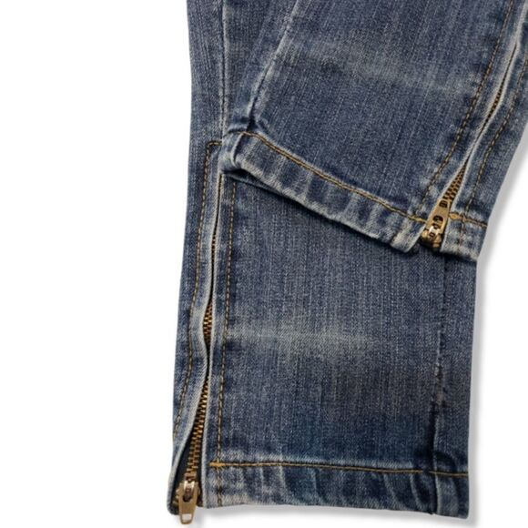 Mango Jeans Size 8 Miriam MNG Jeans Skinny Ankle Zip Women's Blue Denim Pants - Picture 5 of 8